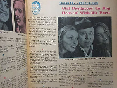 Feb-1973 Boston Sunday Herald TVue Mag(PATTY  WEAVER/MARY KAY PLACE/GARY MERRILL • $18.99