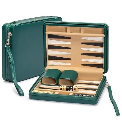 Travel Magnetic Leatherette Backgammon Mini Game Set  Izmir  - 9  • $45.99