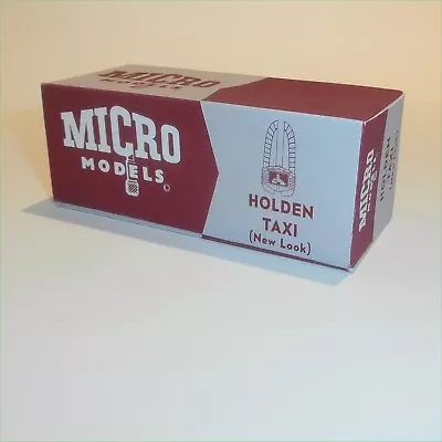 Micro Models GB 17 Holden Taxi New Look Empty Reproduction Box • $9.64