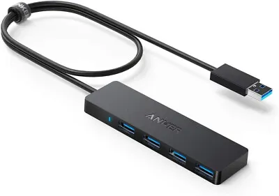$24.60 • Buy Anker 4-Port USB 3.0 Hub, Ultra-Slim Data USB Hub With 2 Ft Extended Cable