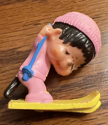 Sekiguchi Monchichi Vintage 1979 Fallen Skier Figure PVC/Rubber Hong Kong • $12.99