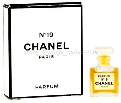 £29.49 • Buy Vintage Chanel No.19 Pure Parfum Micro Mini 1.5ml Boxed *rare Original Formula*!