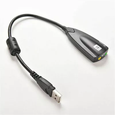 USB To 3.5mm Mic/Headphone Jack Stereo Headset Audio Adapter 7.1 Sound Card New • $4.89