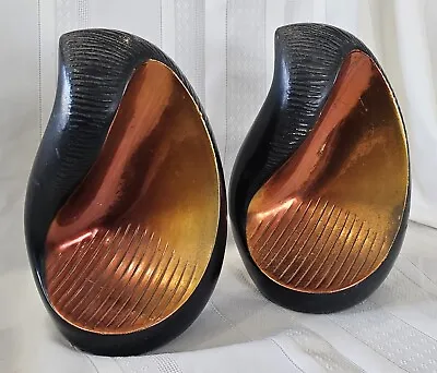 Pair Of Mid Century Modern Ben Seibel JenFred Ware FLAME BOOKENDS Very Cool! • $125
