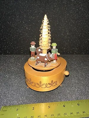 Working Thrones Movement Swiss Yodel Wood Carved Music Box Made In Switzerland • $59.99