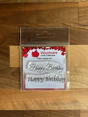 £2.95 • Buy Woodware Happy Birthday Clear Stamp Set JWS003
