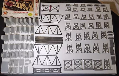 Bridge & Trestle Set For Track - HO Scale - Make An Over 'N' Under' Track Layout • $29.99