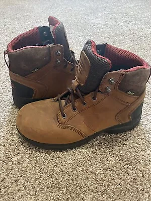LaCrosse Laurelwood Women’s Work Boots 9M 5  Brown Leather Waterproof Steel Toe • £23.14
