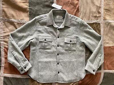 Peregrine Grey 100% Wool Dexter Overshirt Shirt Jacket XXL  NEW Made In England • $89.98