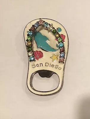 San Diego California Sandal Shape Bottle Opener Metal Fridge Magnet GB07 • $5.99