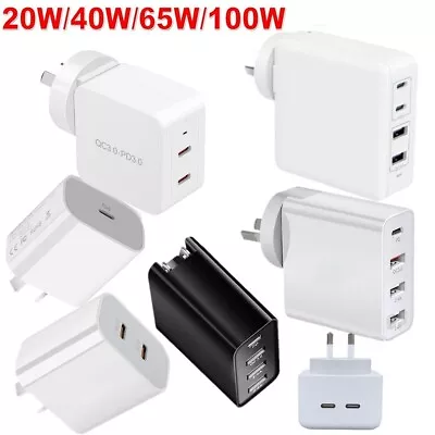 40W/65W/100W USB-C Fast Charger 1/2/4Port Type C Power Adapter For Phone Macbook • $21.99