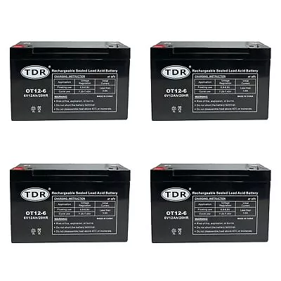 4 X 6V 12AH UPS SLA Battery - 6 Volt 12 Ah Solar Power Scooter Ride Toys • $118.25