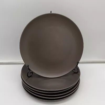 6 IKEA Cocoa Brown Dinner Plate Set Matte 10” SWEDEN 12011 • $65