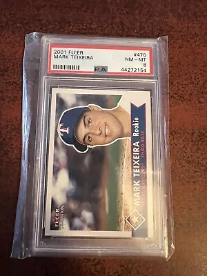 Mark Teixeira 2001 Fleer Tradition Baseball Rookie #470 PSA 8 • $7