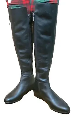 Michael Kors Bromley Black Leather/Stretchy Boot Sz 8M - Runs Narrow Across Foot • $145