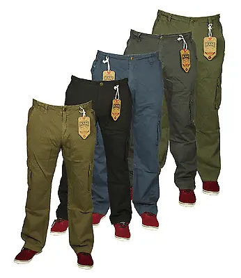Bnwt Combats Cargo Trousers Work Wear Pants Walking Smart Elasticated 30-40 • £11.99