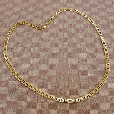 NOS 10K YELLOW GOLD 6mm ANCHOR LINK 20  NECKLACE SOLID! NOT HOLLOW! (24.5 GRAMS) • $1495