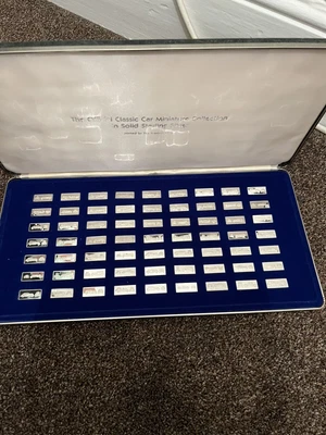 £399.99 • Buy Sterling Silver Classic Cars Ingot Collection .925 X 63 BOX Franklin Mint + COA