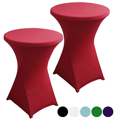 $12.98 • Buy Highboy Spandex Cocktail Table Cover Fitted Stretch Round Table Cloth 43  Height