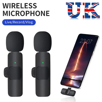 Wireless Lavalier Microphone For IPhone Android Mini Microphone Auto Pairing UK • £8.99