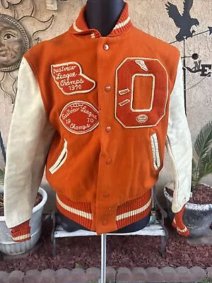 Vintage Whiting Letterman Varsity Jacket Crestview League Champs 1970 • $59.99