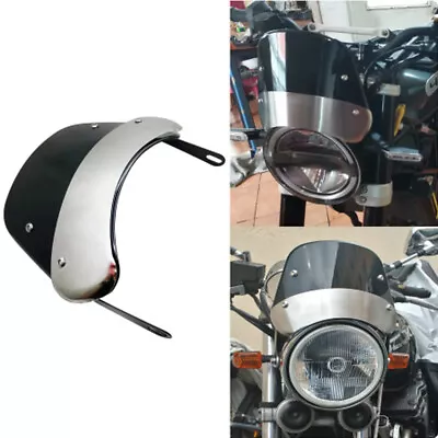 5 -7  Inch Headlamp Motorcycle Windshield Wind Deflector Windscreen Universal • $29.06