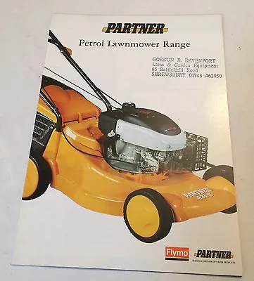 £8 • Buy PARTNER Petrol Lawnmower Range Flymo Original 1990s Vintage Sales Brochure