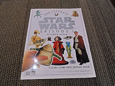 Star Wars Episode I 1999 Paperback Sticker Book Classic  Vehicles Villans Hero • $7.95