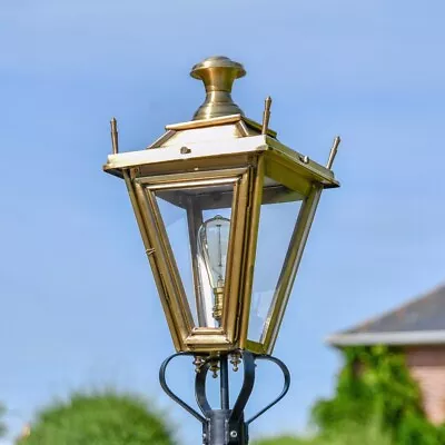 NEW 61cm Tall Antique Brass Victorian Lantern Replacement Lamp Post Top • £150