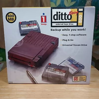 Iomega Ditto Easy 800 External Tape Drive Sealed Vintage Parallel Travan • $90