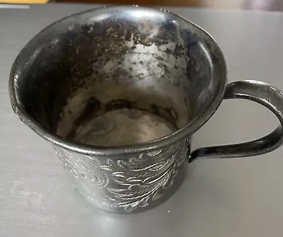 Antique Colonial Quadruple Plate Silver Cup • $10