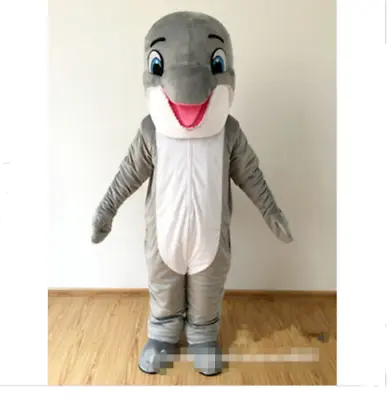 Professional Gray Dolphin Mascot Costume Party Outfit Game Fancy Dress Adult • $59