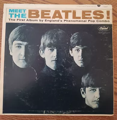 THE BEATLES - Meet The Beatles VINYL LP 1964 Capitol T-2047 MONO F / G+ U.S. • $29.95