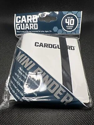 Cardguard Card Guard Mini Binder With Strap- WHITE Holds 40 Cards Small ! NEW ! • $13.99