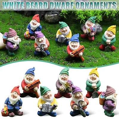 Naughty Gnome Statue Garden Outdoor Decoration DIY Resin Ornaments Funny • $13.85