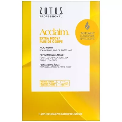 Salon Beauty Zotos Acclaim Extra Body Acid Perm Medium Normal Tinted Fine Hair • $12.99