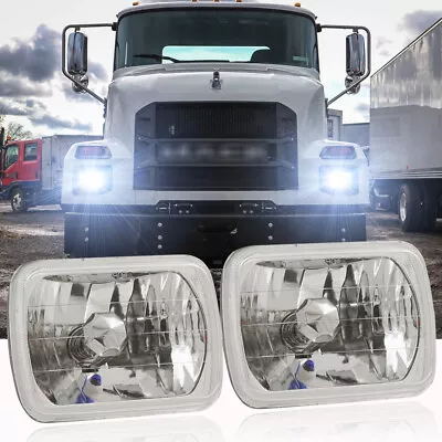 7X6 5X7  INCH LED Headlights Sealed Beam For Mack MD7 CH600K MS300P CS200P Truck • $99.99