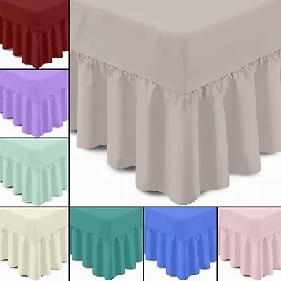 5* Extra Deep Frilled Valance Sheet 400 Thread Count 100% Egyptian Cotton • £6.49