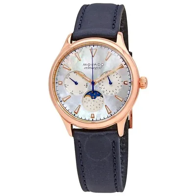 MOVADO 3650011 Celestograf Heritage Mother Of Pearl Moon Phase Dial Ladies Watch • $684.85