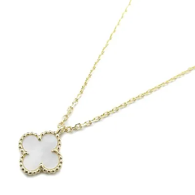 Van Cleef & Arpels Sweet Alhambra Shell Necklace K18 Yellow Gold MOP White Used • $1471.20