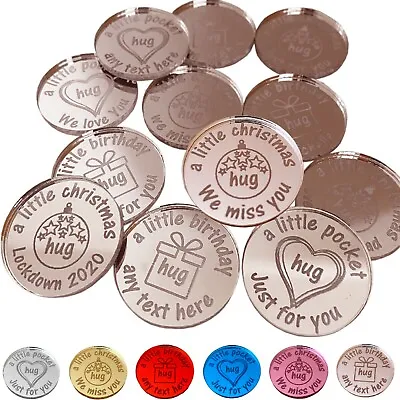 Pocket Hugs Personalised Little Tokens Friends & Family Miss You Gifts • £3.99