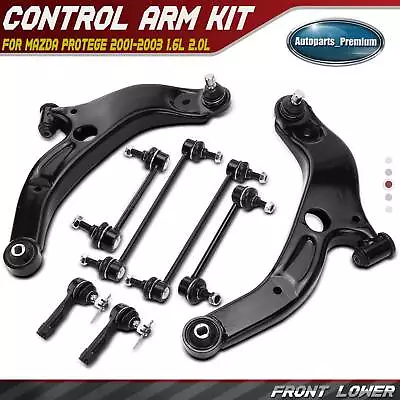 8x Front Lower Control Arm & Stabilizer Bar Link & Tie Rod End For Mazda Protege • $92.99