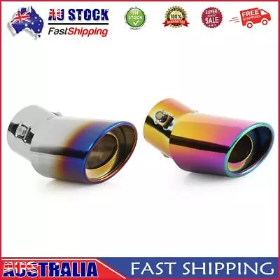 Burnt Color Stainless Steel Car Auto Exhaust Tip Muffler Bent Tail Pipe Silencer • $14.49