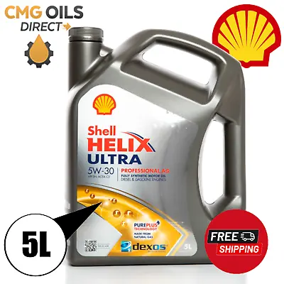 Shell Helix Ultra Professional AG 5W-30 5W30 Full Synthetic Engine Oil 5 Litres • £32.99