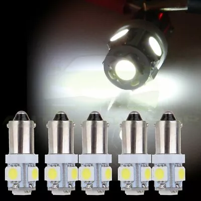5X High Power White T11 BA9S 5SMD LED For Map Door Dome Light Bulbs H6W T4W 6253 • $8.54