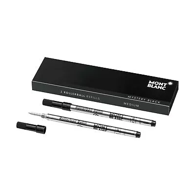 Mont Blanc Rollerball 2 Refill Medium Mystery Black Ink Smooth Replacement Pens • $39.23