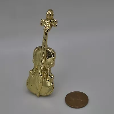 Vintage Miniature Cello Bass Music Instrument Figurine Gold Dollhouse England 3  • $9.99