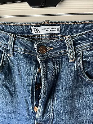 Zara Women’s High Rise Button-fly Straight Leg Jeans Size 6 • $10