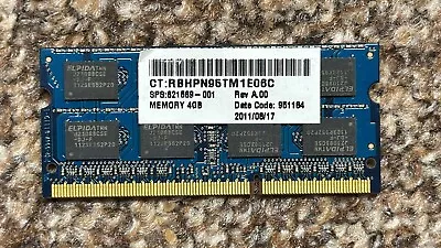 Laptop Ram - 1x 4GB DDR3 Ram 2Rx8 PC3 10600S - Mix Brands • £4.95