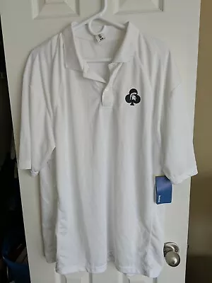 Men's White Embordered Reebok Play Dry Michigan State Golf Polo NWT  • $30